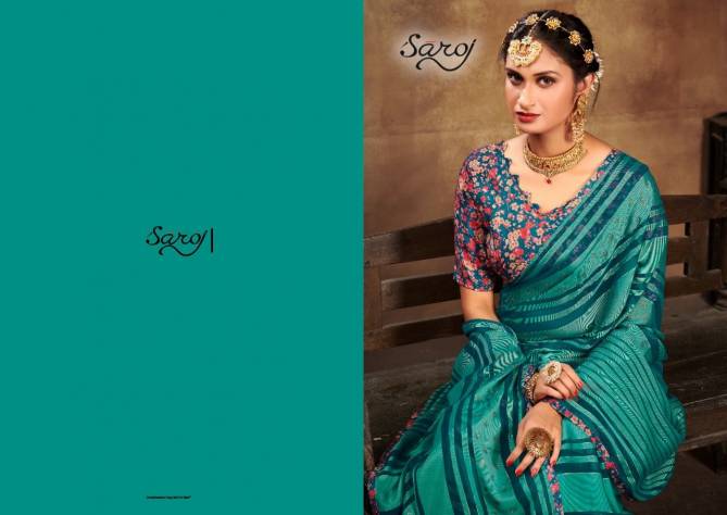 Saroj Shannu Fancy Ethnic Wear Georgette Designer Printed Saree Collection